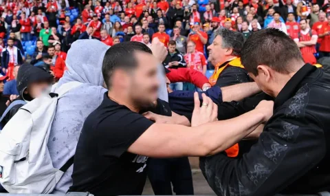 Liverpool and Sevilla fans brawl before Europa League final