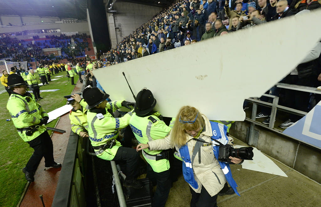 Trouble flares after Wigan beat Man City - Hools.net