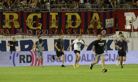 Hajduk fans invade pitch to vent anger after loss to Gzira United