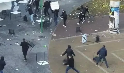 Cordoba and Almeria fans clash before league match